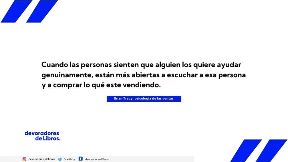 Frase Brian Tracy  psicologia de las ventas