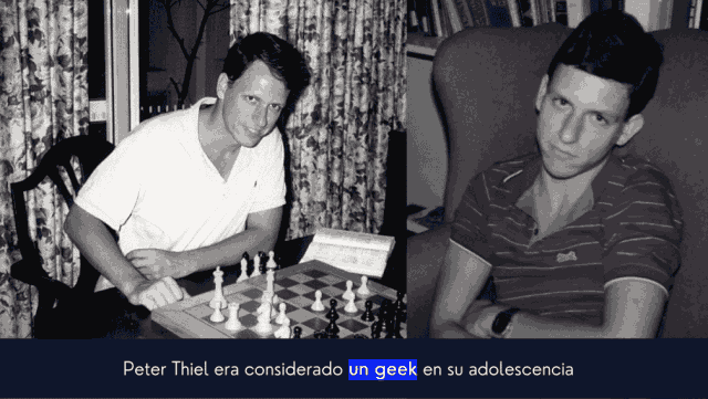 Peter Thiel joven jugando ajedrez